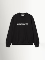 Carhartt WIP Black Graphic Logo Sweatshirt - Image 6 of 7