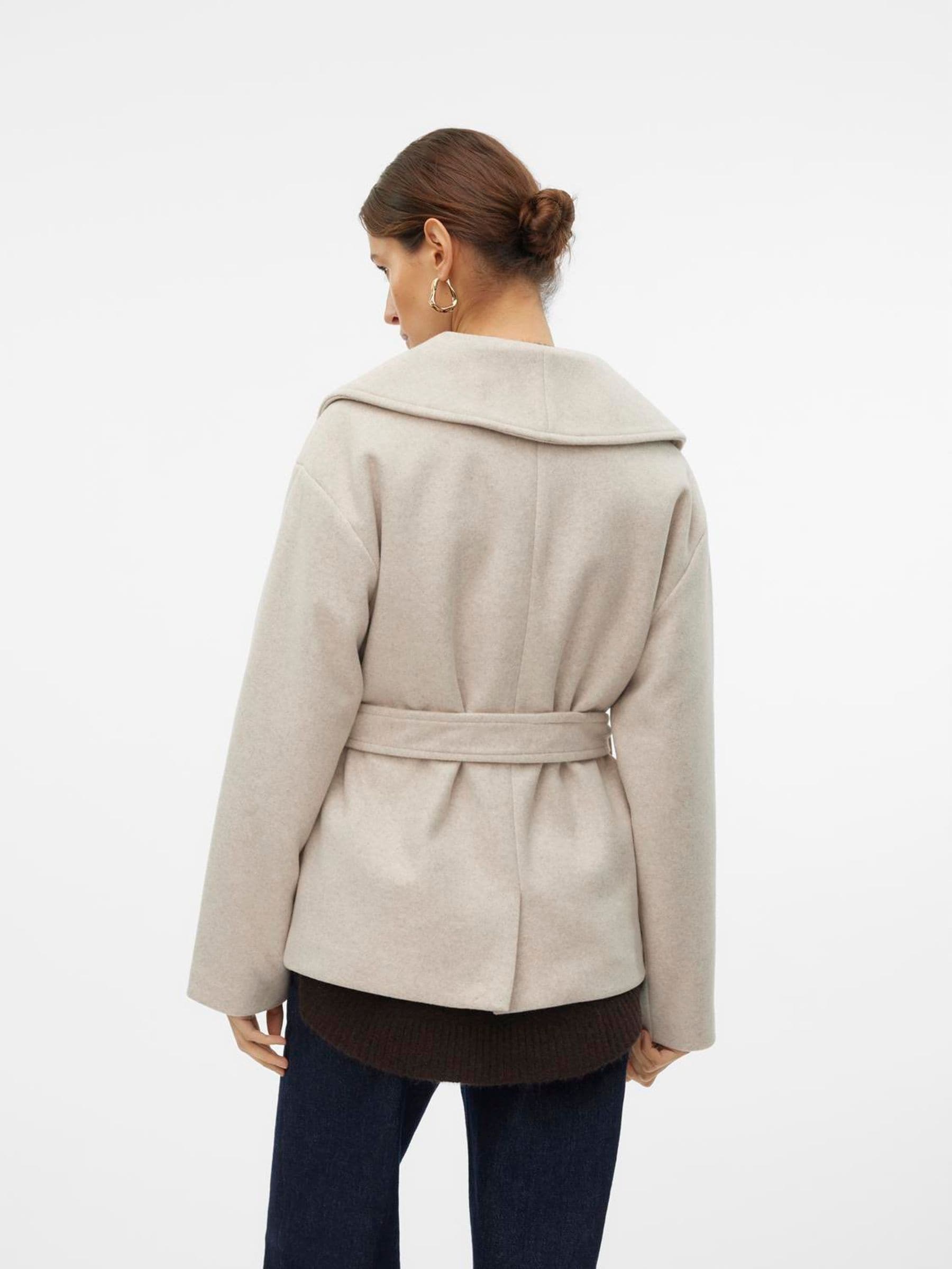 Buy VERO MODA Cream Shawl Neck Wrap Front Short Jacket from Next USA