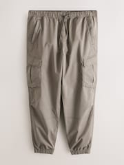 Mushroom Brown Regular Tapered Fit Cotton Stretch Cargo Trousers - Image 1 of 5
