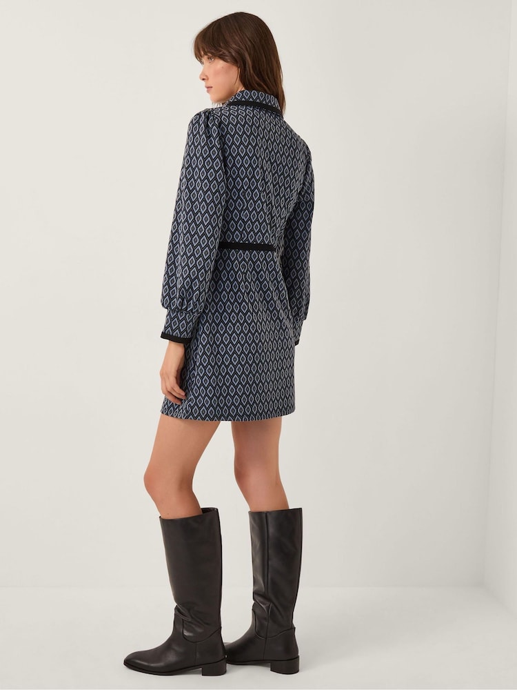 Monsoon Jen Jacquard Mini Shirt Dress - Imagem 2 de 4