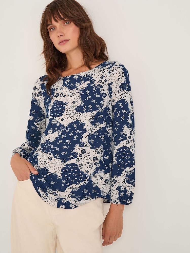 Monsoon Blue Alison Abstract Floral Jersey Top - Image 1 of 4 Monsoon Blue Alison Abstract Floral Jersey Top - Image 1 of 4