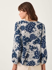 Monsoon Blue Alison Abstract Floral Jersey Top - Image 3 of 4