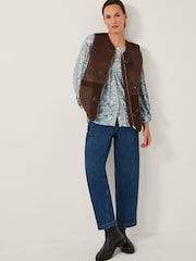 Monsoon Blue Mandy Paisley Print Blouse - Image 4 of 5