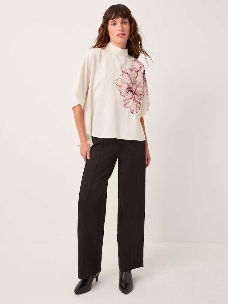 Monsoon Emilia Flower Cape Sleeve Top - Imagem 1 de 5