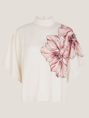 Monsoon Emilia Flower Cape Sleeve Top - Imagem 5 de 5