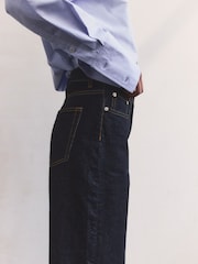BHOEM High Rise Straight Raw Denim Rinse Trousers - Image 3 of 10