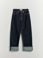 BHOEM High Rise Straight Raw Denim Rinse Trousers - Image 6 of 10