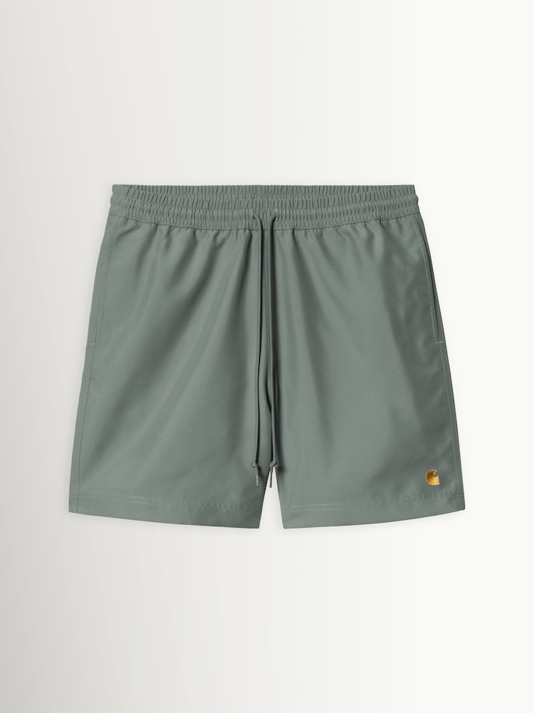Carhartt WIP Green Chase Swim Shorts - Image 1 of 2