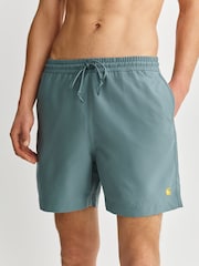 Carhartt WIP Green Chase Swim Shorts - Image 4 of 7