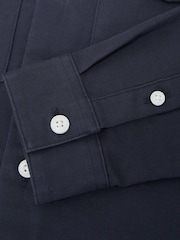 Reiss Navy Isle Cotton Button-Through Overshirt - Image 4 of 4