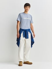 Carhartt WIP Blue Short Sleeve Script Logo T-Shirt - Image 2 of 8