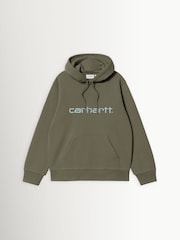 Carhartt WIP Green Logo Script Graphic Hoodie - Image 8 of 9