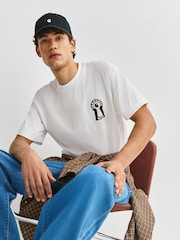 Carhartt WIP White Locked Graphic Print T-Shirt - Image 6 of 9