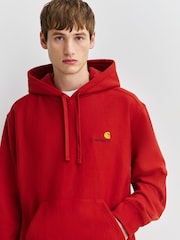 Carhartt WIP Red American Script Hoodie - Image 8 of 10
