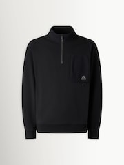 Moose Knuckles Black Dalon Quarter Zip Sweatshirt - Image 4 of 5