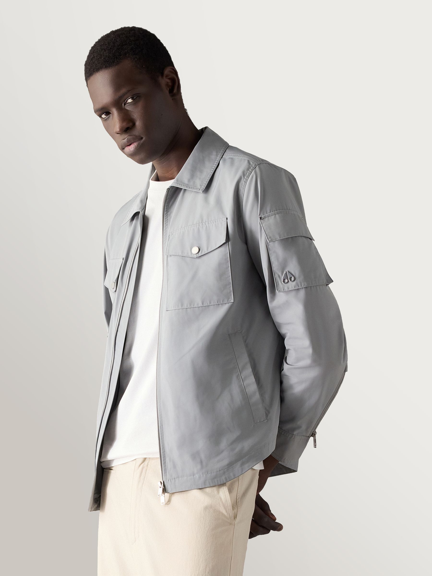 Buy Moose Knuckles Grey Charlesbourg Shirt Jacket from the Next UK