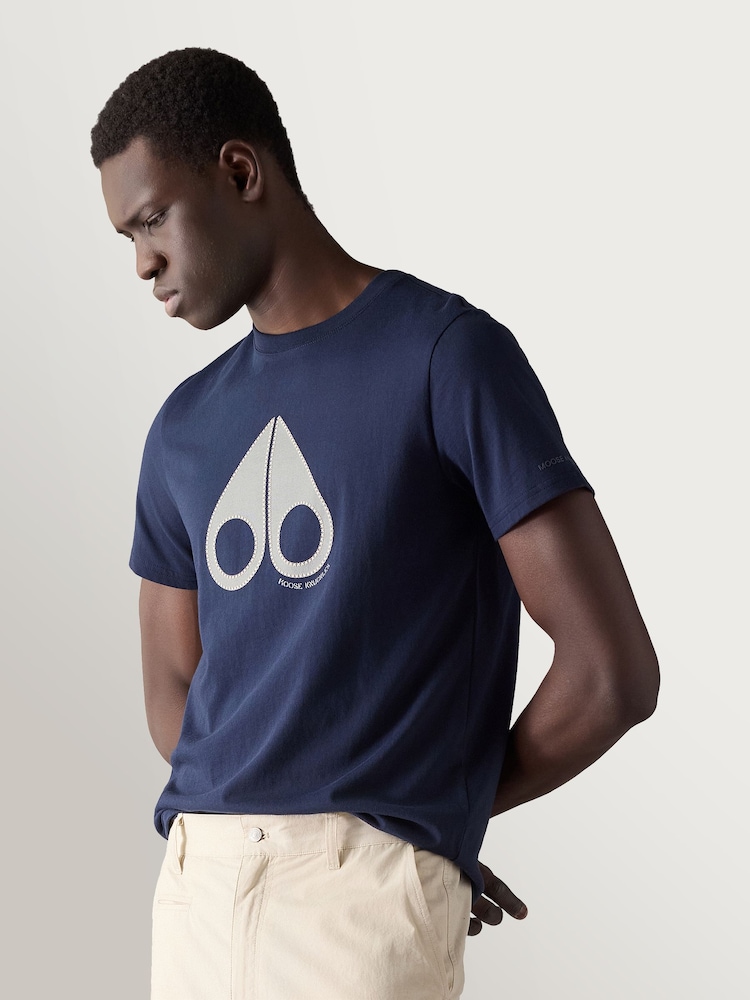 Moose Knuckles Blue Tandem Graphic T-Shirt - Image 1 of 7