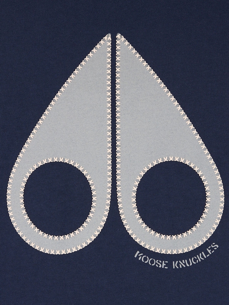 Moose Knuckles Blue Tandem Graphic T-Shirt - Image 7 of 7