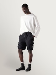 Moose Knuckles Black Hartsfield Cargo Shorts - Image 4 of 6