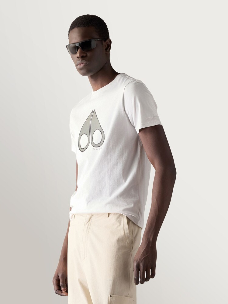 Moose Knuckles White Tandem Graphic T-Shirt - Image 1 of 6