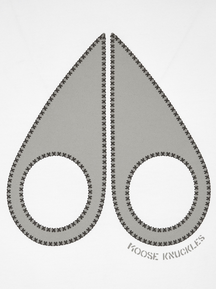 Moose Knuckles White Tandem Graphic T-Shirt - Image 6 of 6