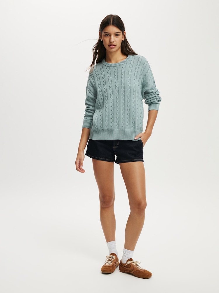 Verde - Cotton On Cotton Crew Neck Jumper - Imagem 2 de 4