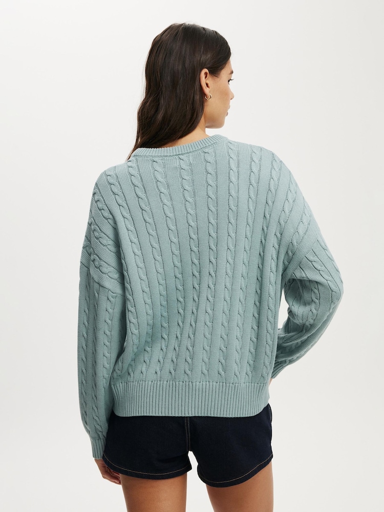 Verde - Cotton On Cotton Crew Neck Jumper - Imagem 4 de 4