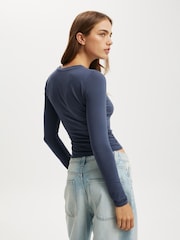 Cotton On Blue All Day Crew Long Sleeve Top - Image 2 of 4