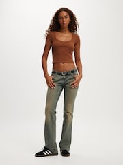 Cotton On Brown Hailey Textured Short Sleeve Top - Image 3 of 4