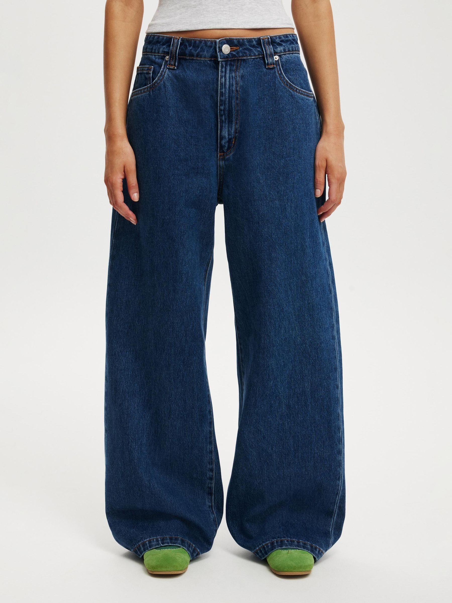 Buy Cotton On Blue Low Super Baggy Jeans from Next USA