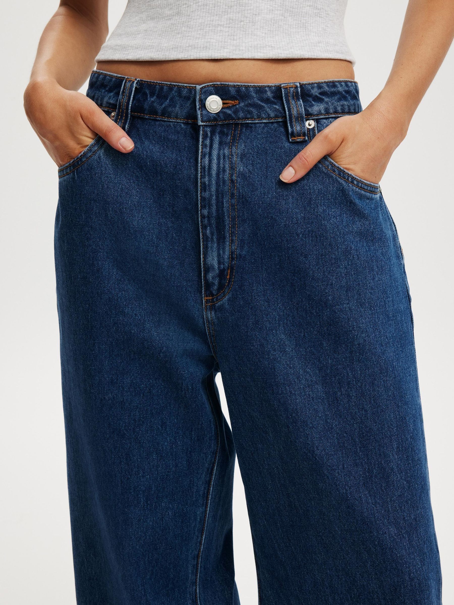 Buy Cotton On Blue Low Super Baggy Jeans from Next USA