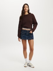 Castanho - Cotton On Cotton Crew Neck Jumper - Imagem 4 de 4