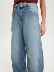 Cotton On Dark Blue Barrel Jeans - Image 5 of 8
