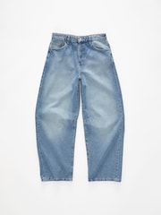 Cotton On Dark Blue Barrel Jeans - Image 7 of 8