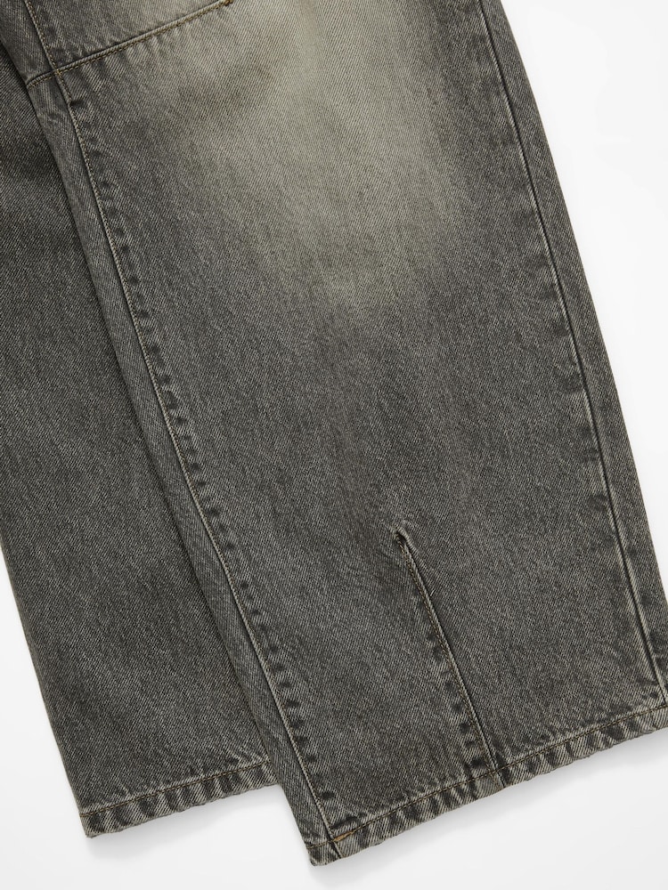 Cotton On Grey Low Barrel Jeans - Image 8 of 8