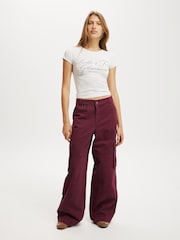 Cotton On Purple Benny Cargo Trousers - Image 1 of 6