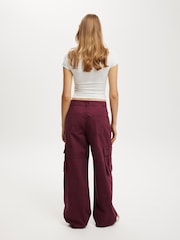 Cotton On Purple Benny Cargo Trousers - Image 2 of 6