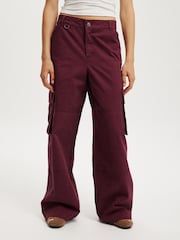 Cotton On Purple Benny Cargo Trousers - Image 3 of 6