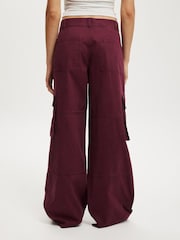 Cotton On Purple Benny Cargo Trousers - Image 4 of 6