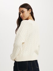 Creme - Cotton On Cotton Crew Neck Jumper - Imagem 2 de 4