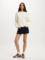 Creme - Cotton On Cotton Crew Neck Jumper - Imagem 4 de 4