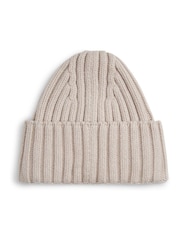 Tommy Hilfiger Natural TH Crest Pure Wool Beanie - Image 2 of 4