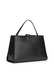 Tommy Hilfiger Black Monogram Crossbody Satchel Bag - Image 3 of 5