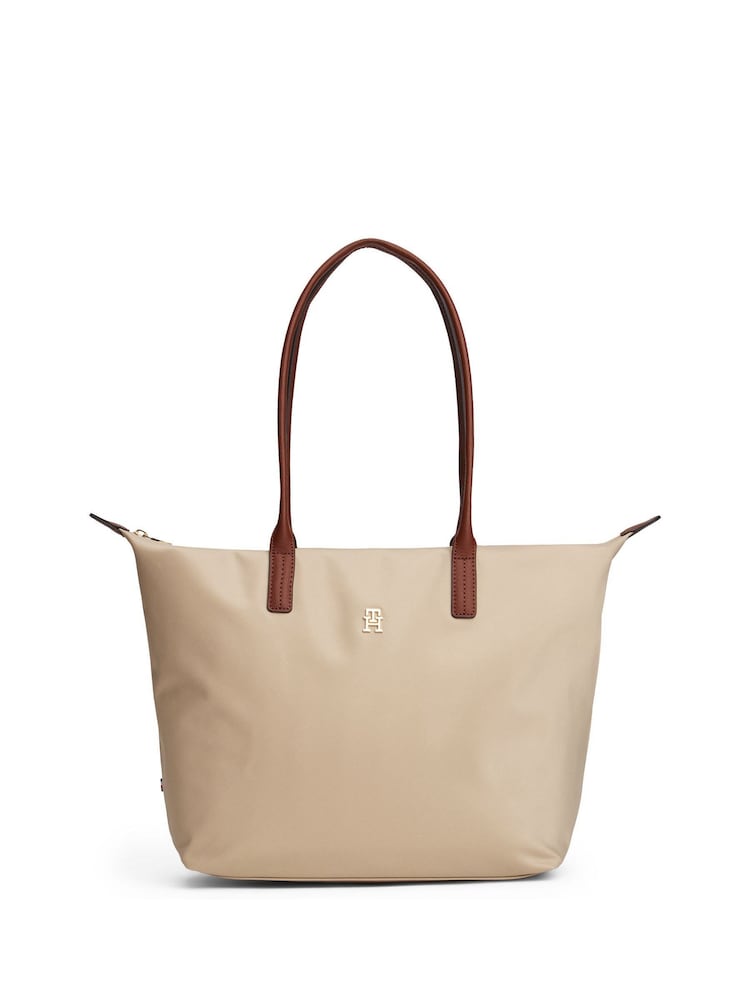Tommy Hilfiger Natural Monogram Tote Bag - Image 1 of 5 Tommy Hilfiger Natural Monogram Tote Bag - Image 1 of 5