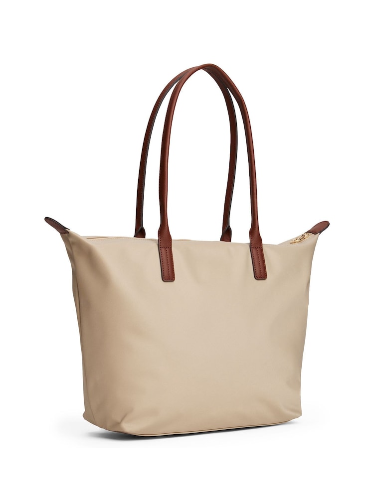 Tommy Hilfiger Natural Monogram Tote Bag - Image 2 of 5 Tommy Hilfiger Natural Monogram Tote Bag - Image 2 of 5