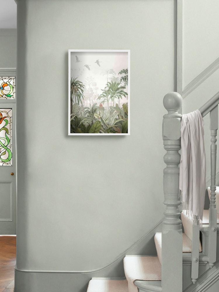 Graham & Brown Multicolour Paradise Jungle Green White Frame - Image 1 of 4