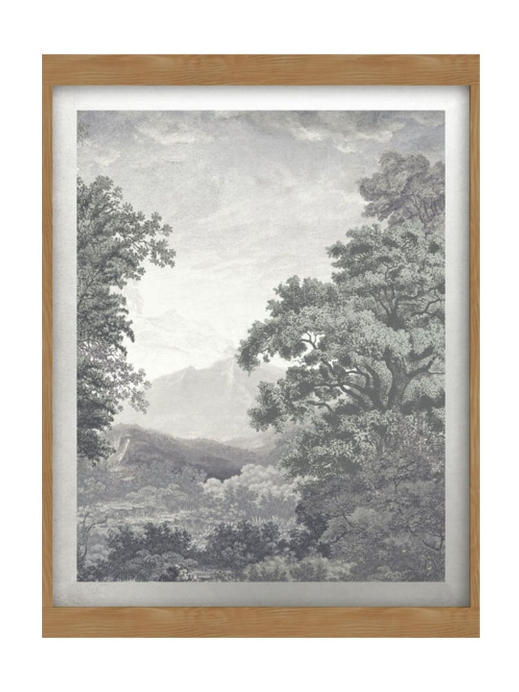 Graham & Brown Sage Sketch Forest Sunset Wood Frame - Image 2 of 4
