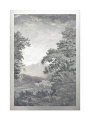 Graham & Brown Sage Sketch Forest Sunset Wood Frame - Image 4 of 4