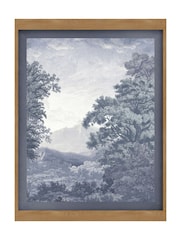 Graham & Brown Blue Sketch Forest Sunset Wood Frame - Image 2 of 4