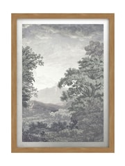 Graham & Brown Multicolour Sketch Forest Sage Wood Frame - Image 2 of 4